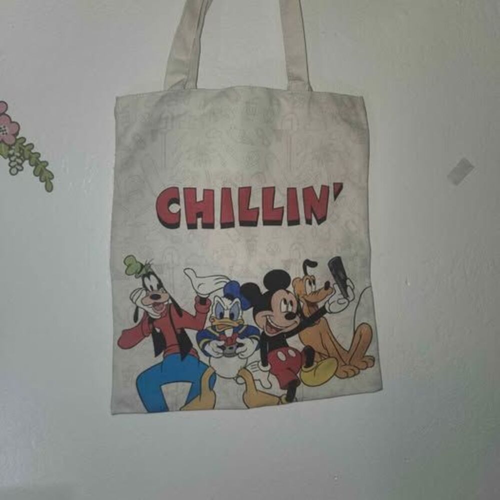 Disney Chillin' Character Medium Canvas Tote Bag